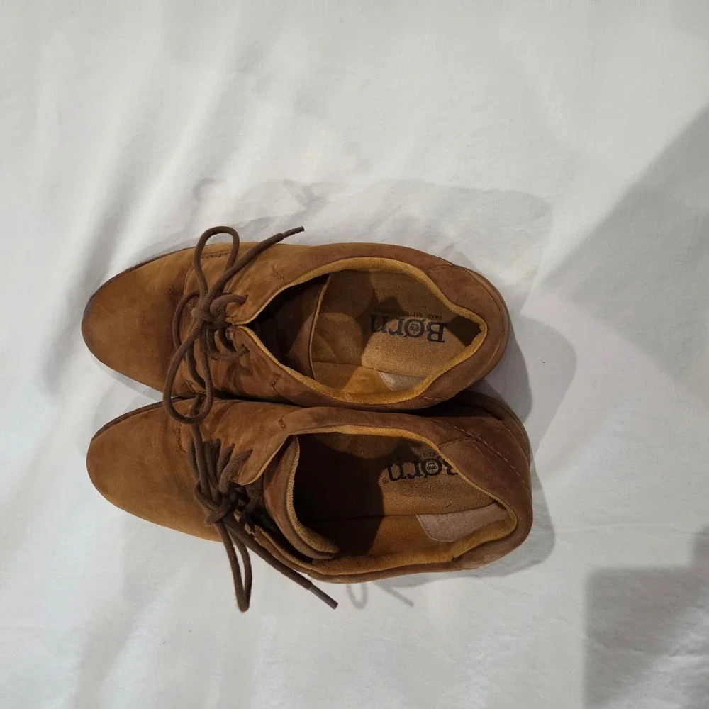 Born Leather Oxford Shoes Mens 11.5 Brown Good Hand Crafted BM0003457